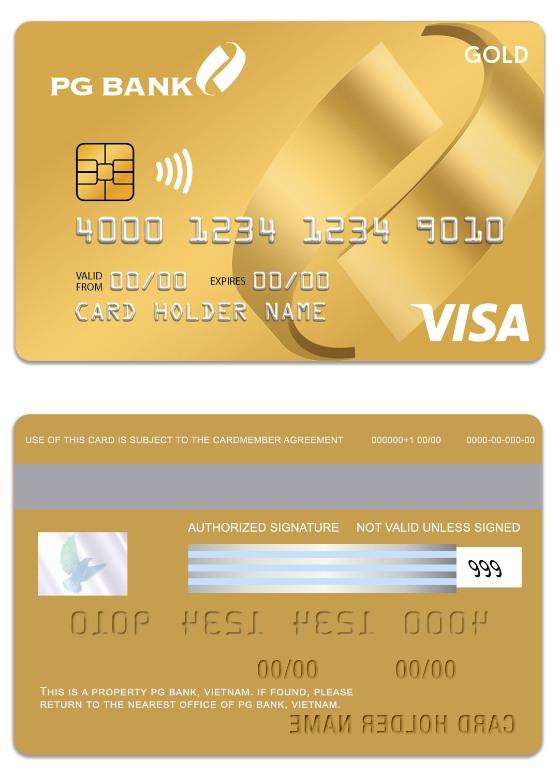 Vietnam PG Bank visa credit gold card